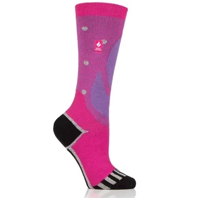  Длинные носки для зимних видов спорта ® Women's Kelly ULTRA LITE™ | Из термополиуретана | Легкие зимние носки, плотно облегающие обувь | Теплые и мягкие носки для походов, для дачи, для домашнего уюта | В 3 раза теплее Хлопка фиолетового цвета