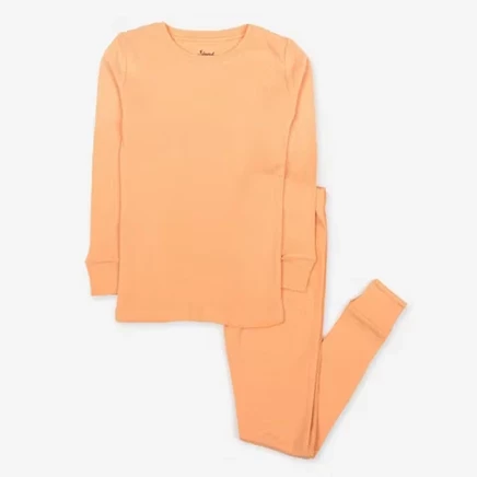 Детская пижама Leveret Boho из хлопка, персиковая