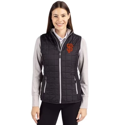 Женский утепленный жилет-фугу San Francisco Giants Rainier PrimaLoft® с эко-изоляцией на молнии черный