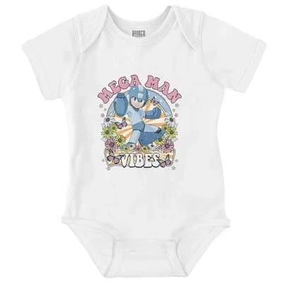 Боди для девочек Brisco Brands Mega Man, белое