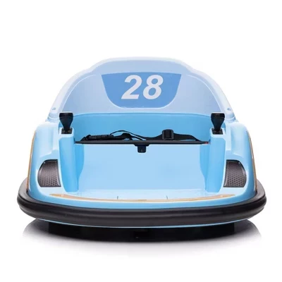 12V Ride On Bumper Car для детей, Поездка на игрушечных подарках для малышей, Электрический бамперный автомобиль с дистанционным управлением синего цвета