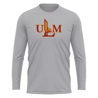 Мужской лонгслив NCAA Louisiana Monroe, серый меланж