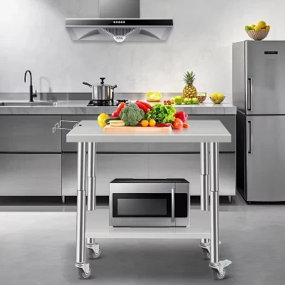 Стол для кухни Acekool из нержавеющей стали с колесами