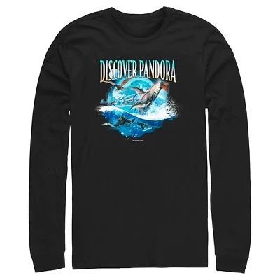 Мужская рубашка с длинным рукавом The Way of Water Discover Pandora Ocean черного цвета