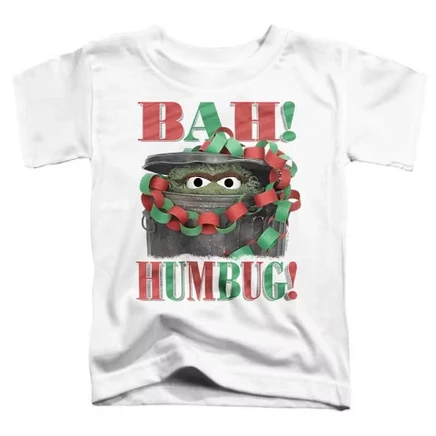 Футболка Bah Humbug Christmas Oscar для маленьких мальчиков белого цвета