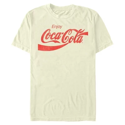 Мужская футболка Coca-Cola Enjoy Logo, бежевая
