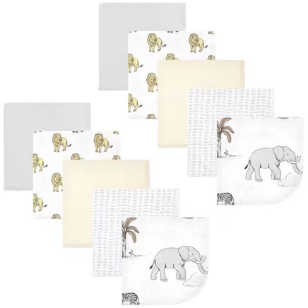 Детские фланелевые салфетки Hudson Baby Safari, 10 шт.