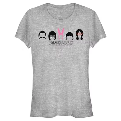 Женская футболка Bob's Burgers Iconic Hair, серый меланж
