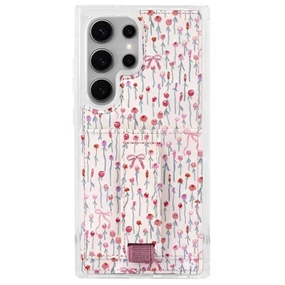 Чехлы Чехол для телефона Samsung S26 с бумажником и ремешком для пальцев rose garden