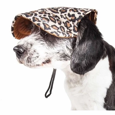 Шапочка для собак Cheetah Bonita с регулируемым рисунком гепарда, LG, Коричнево-коричневая