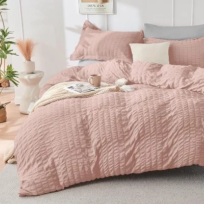 BALHAM TRADE-7 предметов комплекта постельного белья King Seersucker All Season Luxury Bed в чехле для спальни серого цвета