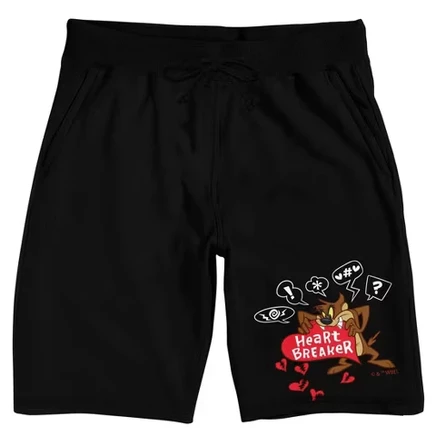 Мужские шорты для сна Looney Tunes Taz, черные