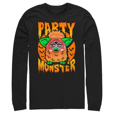 Мужская рубашка с длинным рукавом Monster для вечеринки в честь Хэллоуина, черная