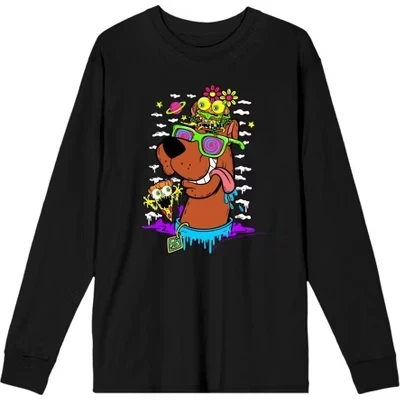 Мужской лонгслив Scooby Doo «Пес в очках» черный