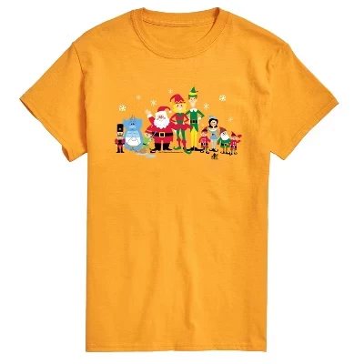 Мужская футболка Buddy And Friends с коротким рукавом и графическим рисунком золотистого цвета