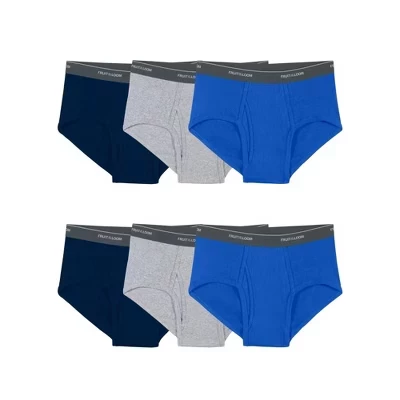 Мужские брифы Fruit of the Loom EverSoft хлопок, 6 шт., ассорти