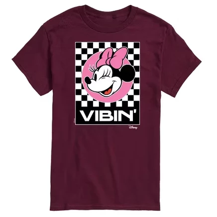 Мужская футболка Disney Minnie Mouse, бордовая