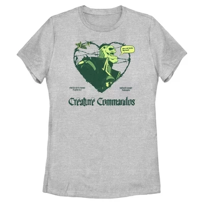 Женская футболка Creature Commandos Frankenstein Heart, спортивная футболка heather