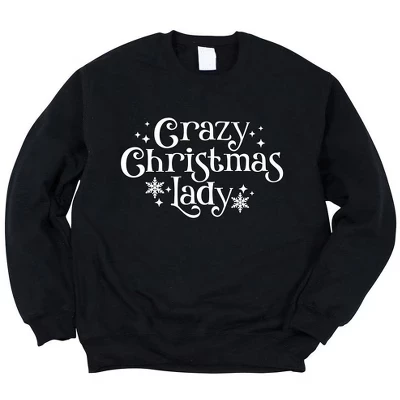 Женский свитшот Simply Sage Market, Crazy Christmas, темно-синий