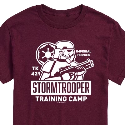 Men's -  - Storm Trooper Training Short Sleeve Graphic T-Shirt maroon