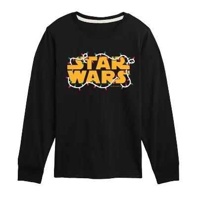 Life Day Lights Long Sleeve Graphic T-Shirt black