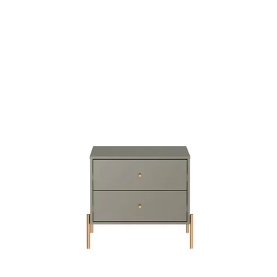 Прикроватная тумба Manhattan Comfort Jasper, 2 ящика, серая