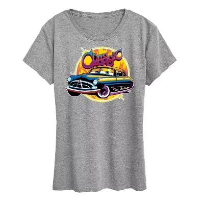 Женская футболка Disney Doc Hudson Car Show Ready, серая