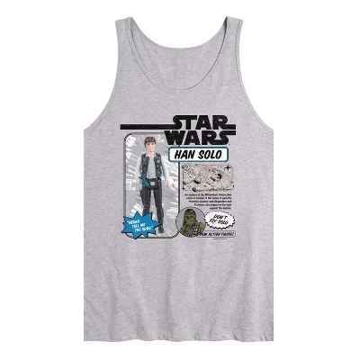 Men's -  - Han Solo Action Figure Graphic Tank Top athletic heather