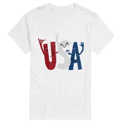 Мужская футболка USA Cheer с коротким рукавом и графическим рисунком, белая