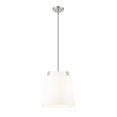 Подвесной светильник Weston 3-Light - Современный стальной светильник с льняным абажуром, с регулируемой яркостью, серебристый с защитой от влаги