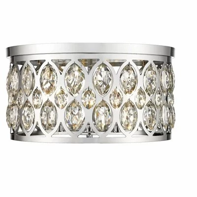 Потолочный светильник Dealey 5-Light для скрытого монтажа - Шикарный стальной светильник для гламурных помещений серебристого цвета