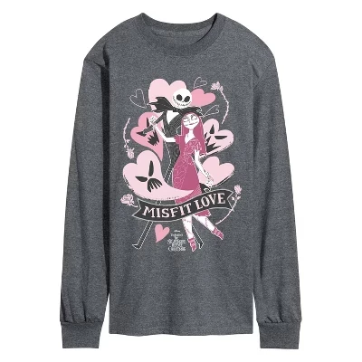 Мужская футболка Misfit Love с длинным рукавом и графическим рисунком heather charcoal