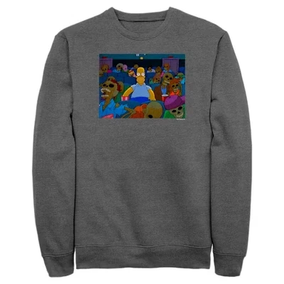Мужская толстовка The Simpsons «Гомер-скелет», угольная
