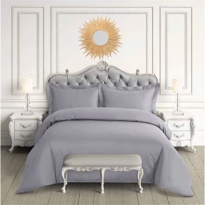 Комплект пододеяльника Tribeca Living, 3 предмета, серебристый