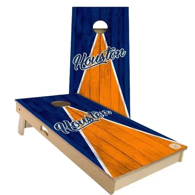 Набор досок для бейсбола Houston Triangle Baseball Cornhole Board | Включает в себя (2) доски, (8) Сумки и дополнительные аксессуары, а также чехол для переноски