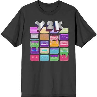 Мужская футболка Bioworld Chrome Baddie Y2K, угольная