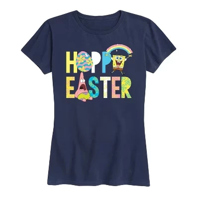 Женская футболка с коротким рукавом SpongeBob Squarepants - Hoppy Easter Icons - Губка Боб Квадратные штаны