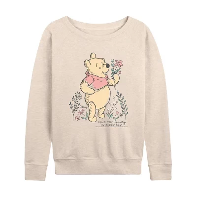 Женская - - Find Beauty Pooh Легкая французская махровая рубашка с широким вырезом и длинным рукавом с рисунком birch