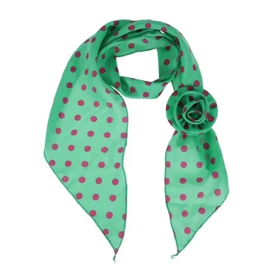 Pattern Rose Scarf 1 Pc green