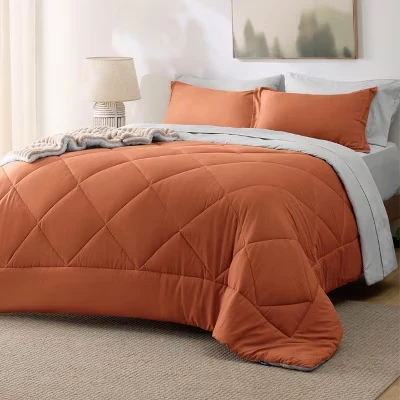 Комплект постельного белья Bedsure, 7 предметов, оранжевый