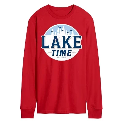 Мужской лонгслив Instant Message Lake Time, красный