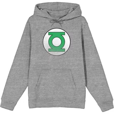 Унисекс-худи Green Lantern с длинными рукавами, серое