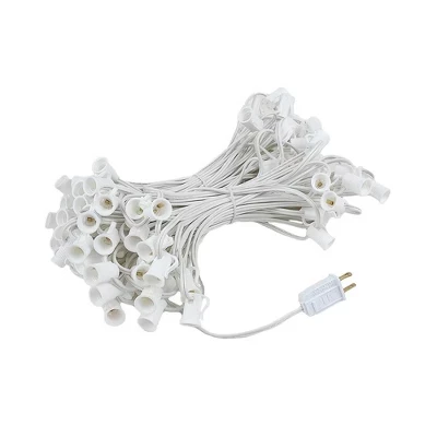 Рождественский стрингер на подставке для канделябров Novelty Lights C7/E12, Винтажный праздничный подвесной светильник, SPT-1 20 Проволочный белый