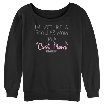 Женская толстовка Junior's Women I'm Not Like a Regular Mom с вышивкой и принтом черный