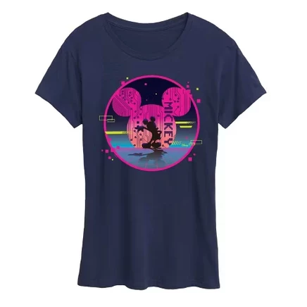 Женская футболка Disney Mickey Sphere, темно-синяя
