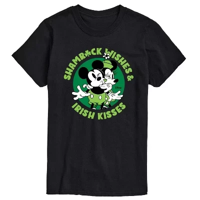 Мужская футболка с коротким рукавом Shamrock Wishes Irish Kisses, черная