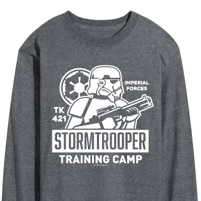 Men's -  - Storm Trooper Training Long Sleeve Graphic T-Shirt heather charcoal