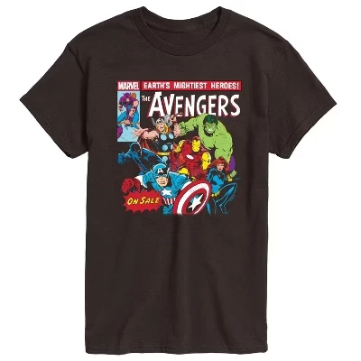 Мужская футболка Marvel Avengers Retro Comic, коричневая