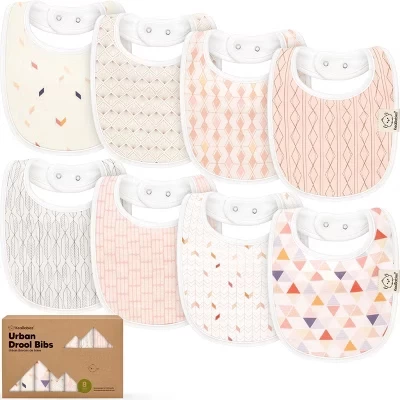 Детские нагрудники KeaBabies, 8 шт., цвет Призма