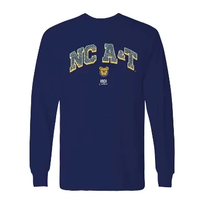 Темно-синяя футболка North Carolina A&T Aggies с длинным рукавом